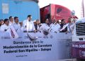Armenta Mier encabeza banderazo de inicio a modernización de carretera federal San Hipólito-Xalapa