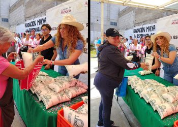 Delegada Paola Ruiz García, entrega 400 litros de Leche para El Bienestar en San Aparicio