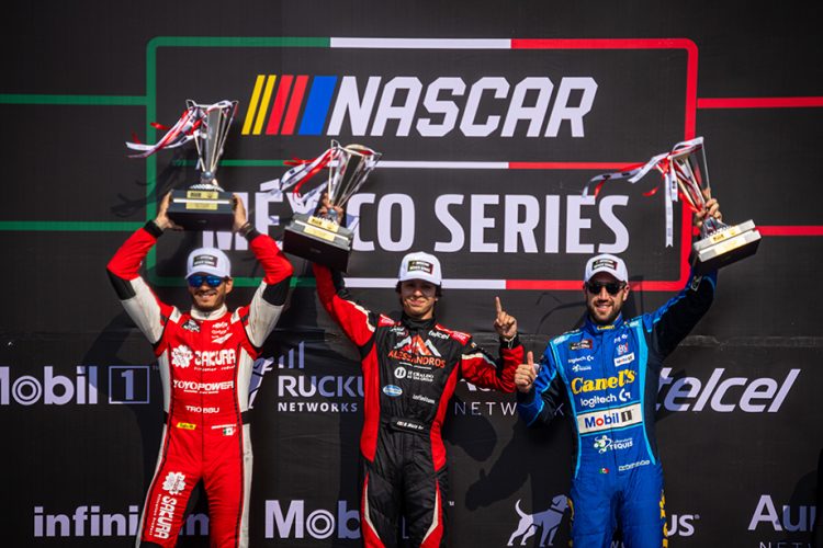 Helio Meza de Alessandros ganó la poblana 75 de Nascar México, en un final cardíaco