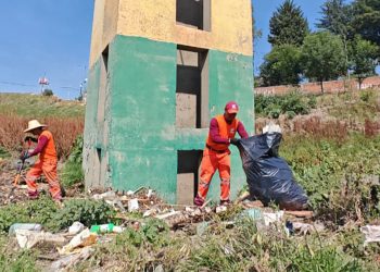 Refuerza Gobierno de Pepe Chedraui limpieza en el Vaso Regulador Santuario ante temporada de lluvias