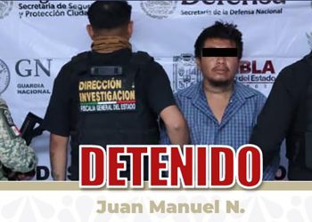 Detiene FGE a presunto participante del multihomicidio registrado en Tehuitzingo