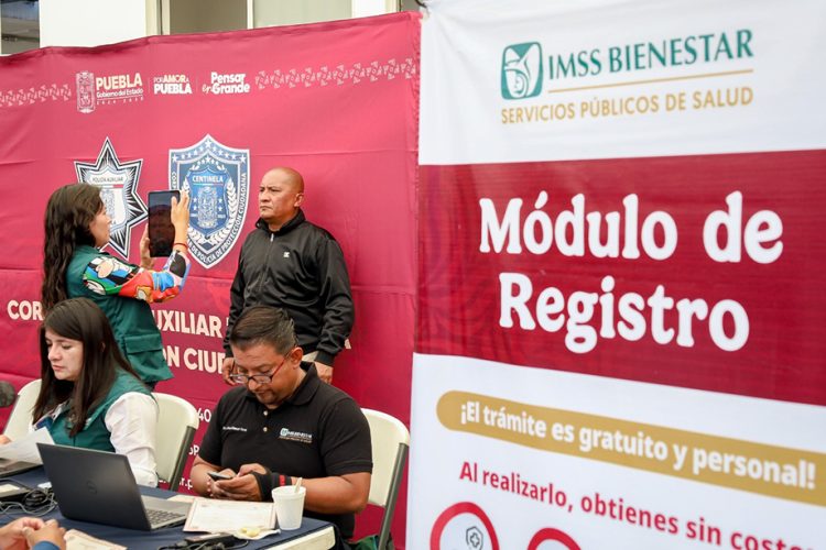 Mediante afiliación, Policía Auxiliar e IMSS-Bienestar amplían cobertura médica para su personal