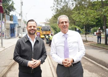 Supervisa Pepe Chedraui avances del Tren Capitalino de Pavimentación en bulevar Xonaca
