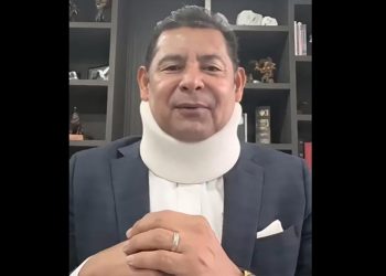 Por lesión el Gobernador Alejandro Armenta reducirá eventos presenciales