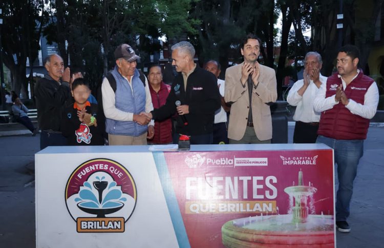 Inaugura Gobierno de Pepe Chedraui mantenimiento integral de la Fuente Álvaro Obregón