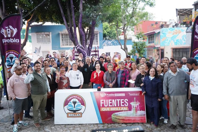 Realiza Gobierno de Pepe Chedraui mantenimiento de fuente en el Parque del Barrio de Xanenetla