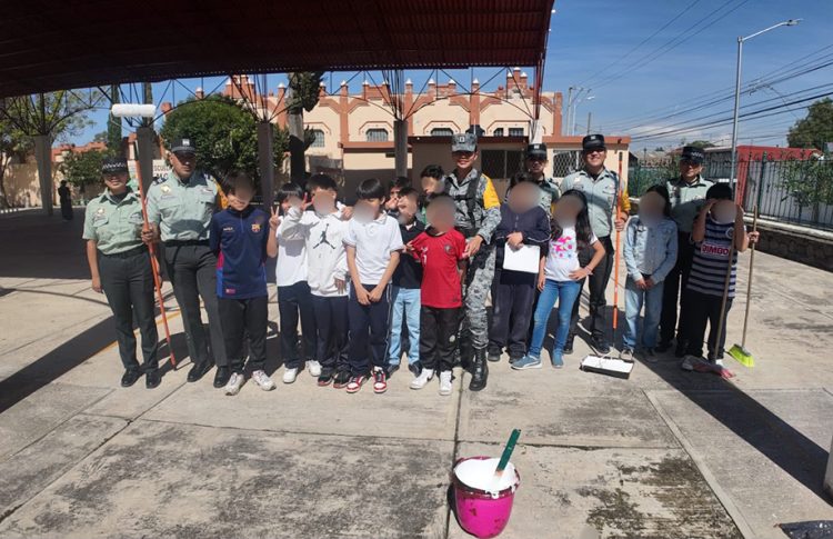 Guardia Nacional encabeza acciones de labor social en instituciones educativas