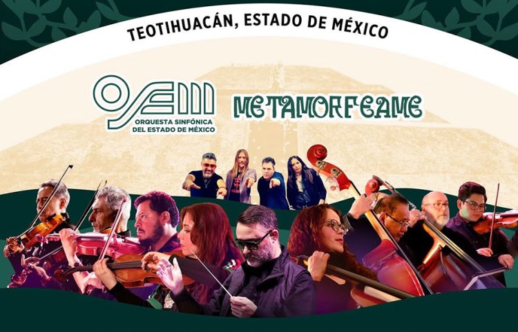 La música sinfónica y el rock mexicano se encuentran en Teotihuacán en el circuito nacional de orquestas por la paz