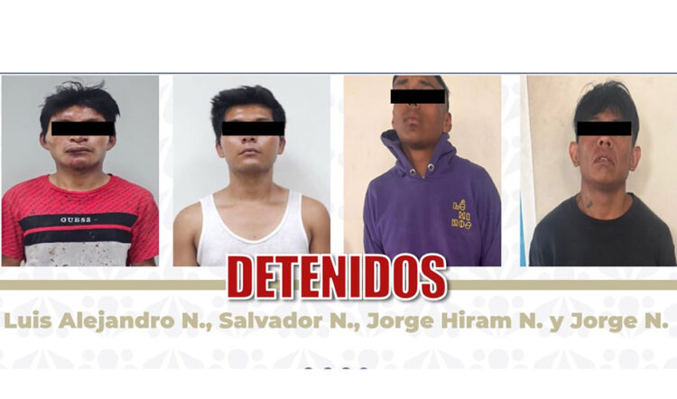 Investiga FGE a cuatro detenidos por robos en San Gregorio Atzompa y San Andrés Cholula