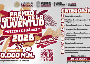 Gobierno estatal impulsa Premio Estatal de la Juventud “Vicente Suárez” 2026