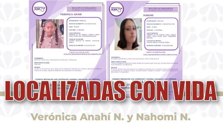 Activa FGE Protocolo Alba y localiza con vida a niña y adolescente