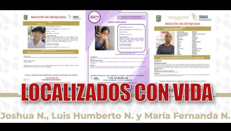 Verifica FGE paradero de tres personas reportadas como desaparecidas