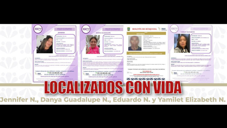 Da seguimiento FGE a reportes de desaparición y ubica con vida a cuatro personas