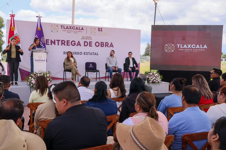 Inaugura Gobernadora obras que mejoran la movilidad en Axocomanitla