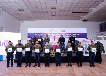Dignifica Lupita Cuautle a la Guardia Ciudadana de San Andrés Cholula
