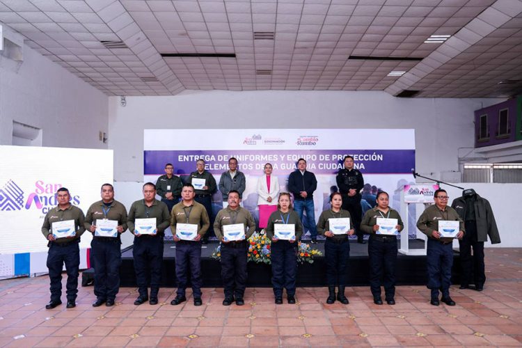 Dignifica Lupita Cuautle a la Guardia Ciudadana de San Andrés Cholula