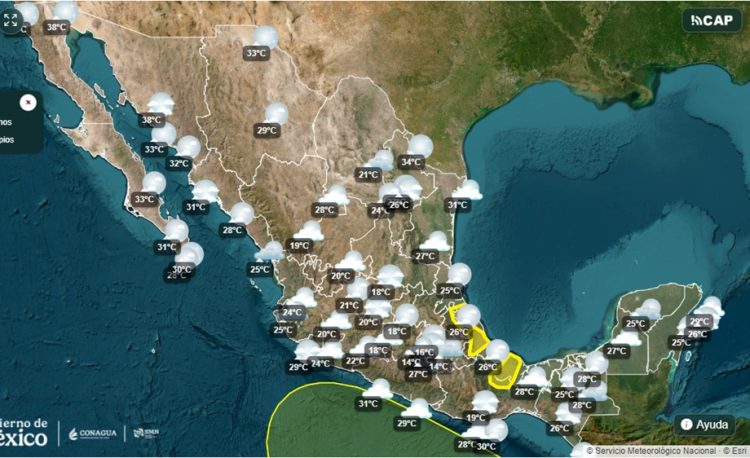 Lluvias en gran parte del país