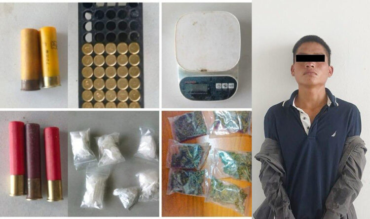 Inhibe Policía Estatal traslado de cartuchos y droga en Huaquechula