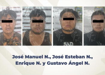 Aprehende FGE a cuatro probables responsables de homicidio calificado en Puebla capital