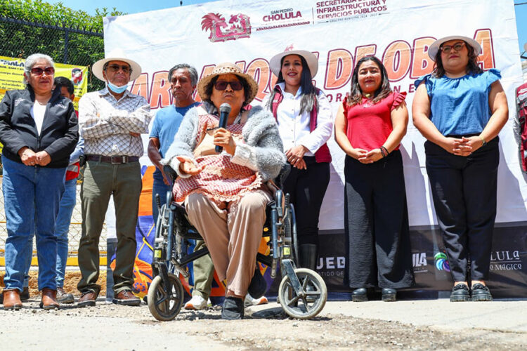 Continúa Tonantzin Fernández llevando obra pública a todos los barrios de San Pedro Cholula